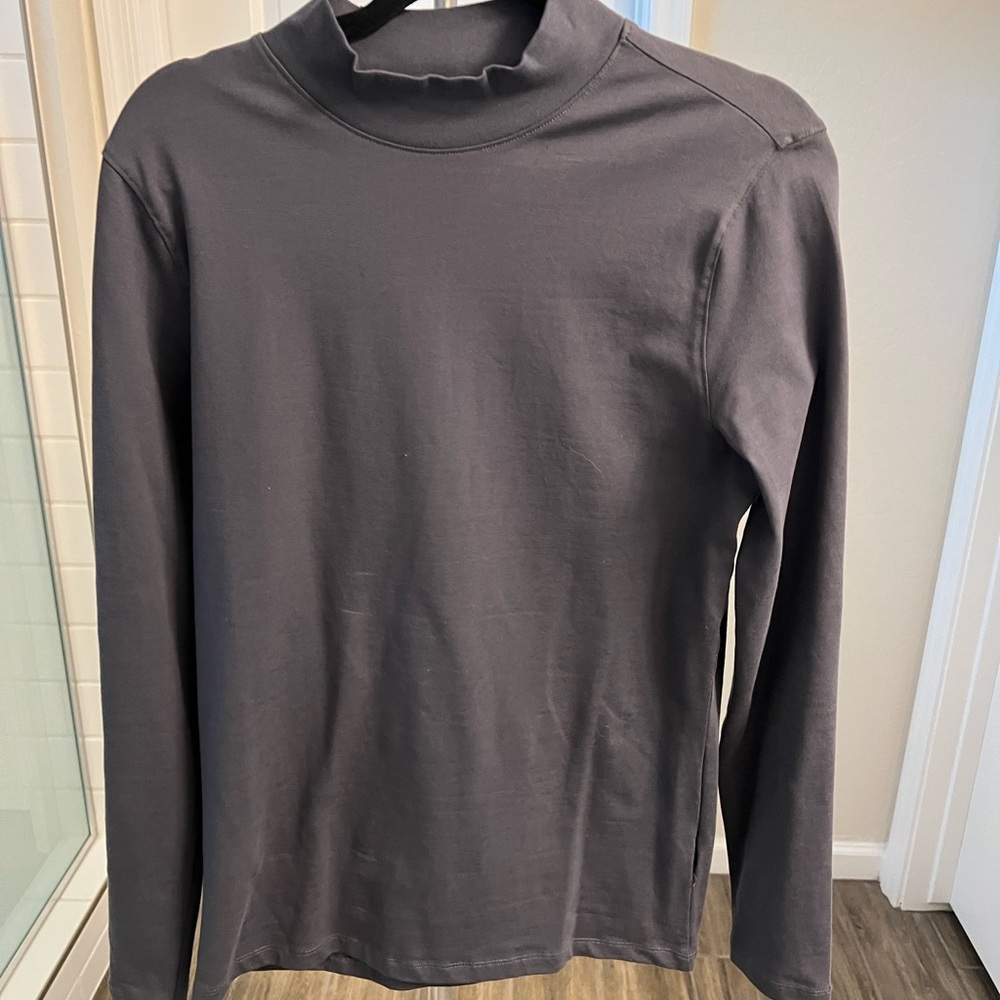 H&M Charcoal Long Sleeve Slim Fit Tee
